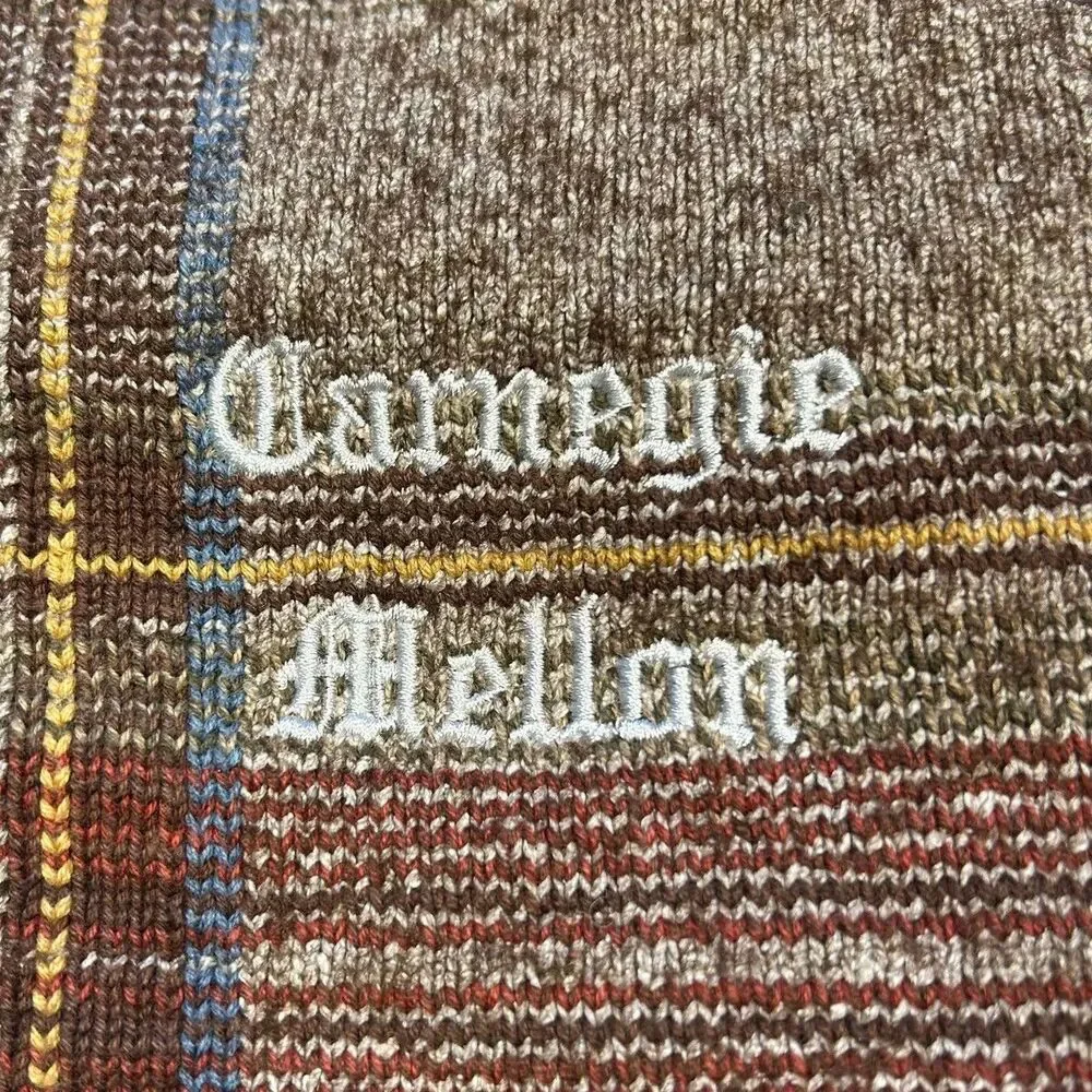 Oak Brook x Carnegie Mellon University Upcycled Tartan Plaid Sweater Size S